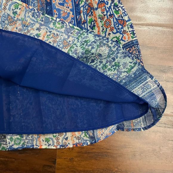 RAMY BROOK Patchwork Printed Paris Mini Dress in Blue Patchwork - Picture 9 of 13